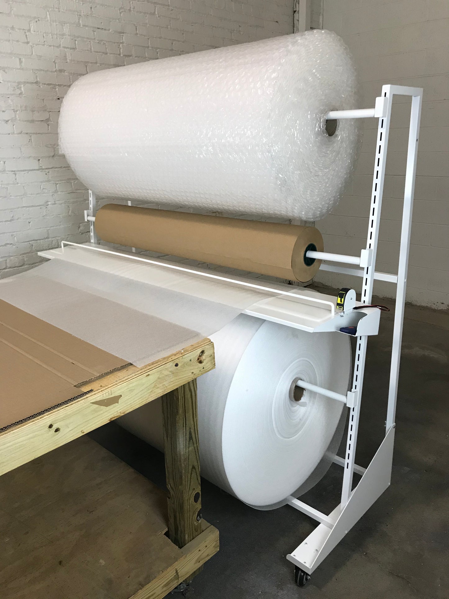 Mobile Roll Storage System - The Pack Caddy